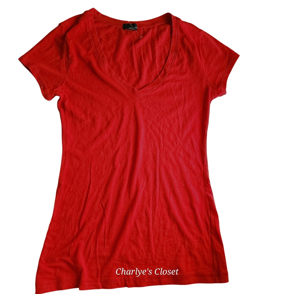 Wet Seal Red Baby-Tee M NWOT Vintage Y2K Deadstock Short Sleeve Rave 90s MTV
